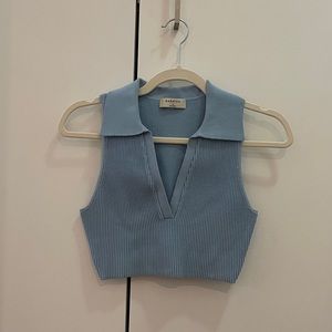 Babaton sculpt knit polo top